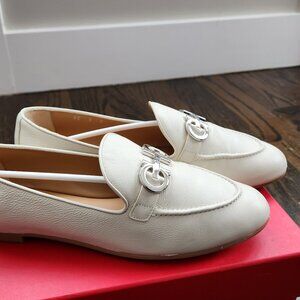 Salvatore ferragamo ivory loafers